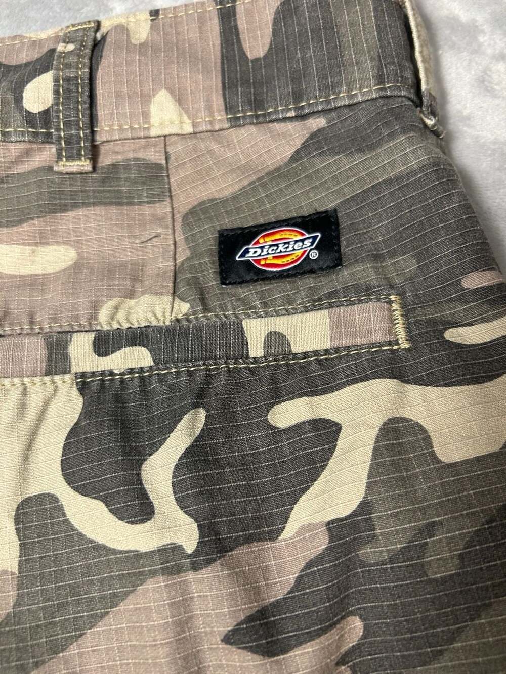 Dickies Cargo Shorts Size 36 Camouflage Ripstop Relaxed Fit